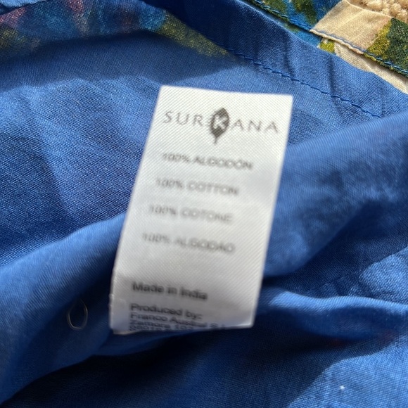 SURKANA Size L blue multi cotton maxi dress - Picture 8 of 8